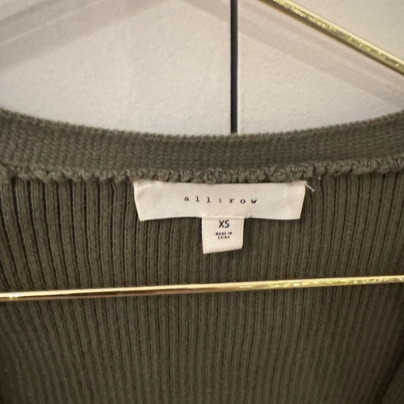 Vici Olive Green Ribbed Open Front Sweater - Picture 2 of 2
